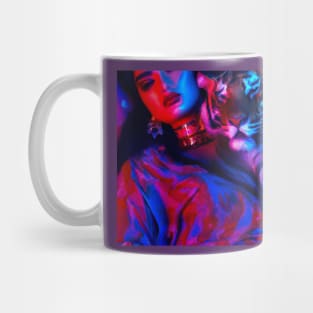 New Wave Lady with Tiger Mug